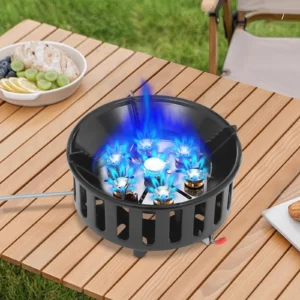 Portable Camping Stove with 3 Gas Adapters