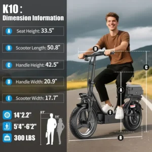 Folding electric scooter with trunk